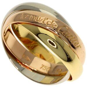 Cartier Trinity 50 Ring 18K Yellow Gold 18K White Pink